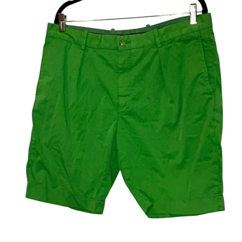 Bobby Jones Kelly Green cotton bermuda golf shorts 36